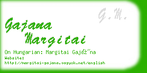 gajana margitai business card
